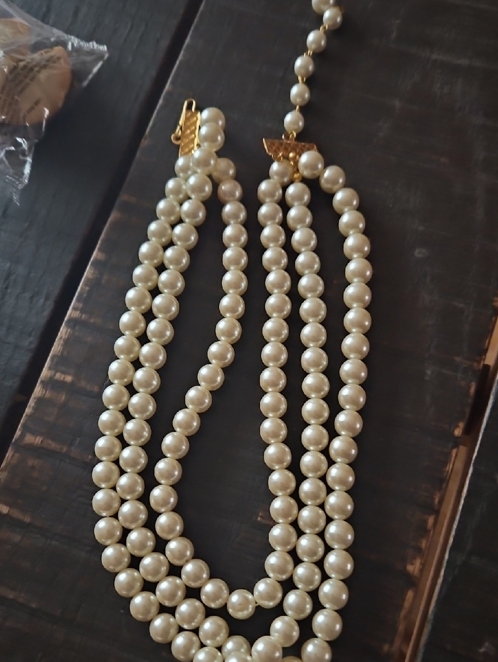 Classic Ivory Pearl Multi-Strand Necklace - Elegant Women's Jewelry Adjustable